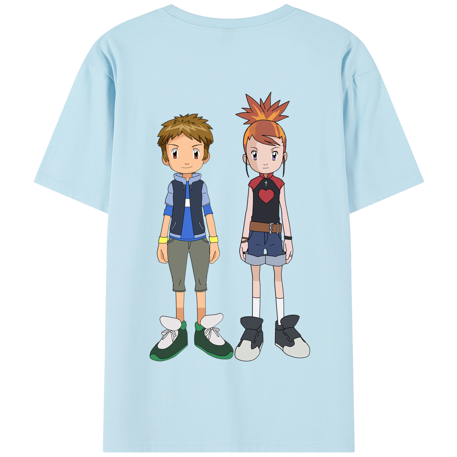 （画像用） Digimon デジタルモンスター/デジモン 綿100％半袖Tシャツ（背面プリント）